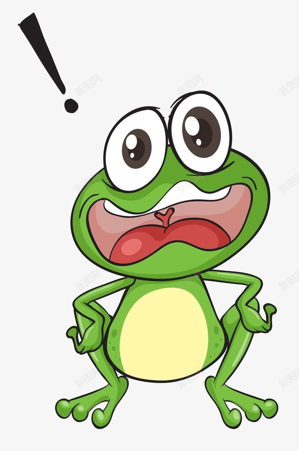 卡通惊讶表情的青蛙png免抠素材_新图网 https://ixintu.com 两栖类动物 体外受精 卡通青蛙 手绘青蛙 蛙科 蝌蚪 跳跳蛙
