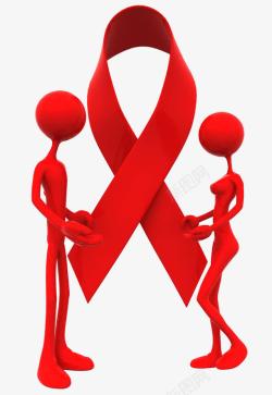 卡通世界艾滋病日图形素材