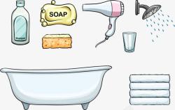 浴室香皂架手绘浴室用品高清图片