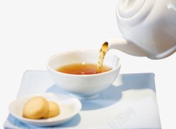 茶杯与面点心茶杯茶壶高清图片