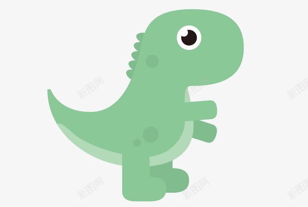 卡通可爱小恐龙png免抠素材_新图网 https://ixintu.com 卡通 可爱 小恐龙 绿色