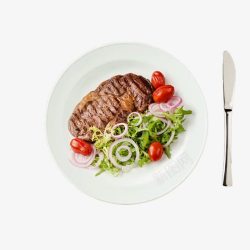 西餐刀具美味牛排高清图片