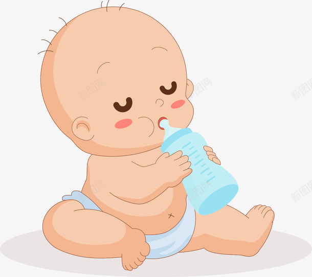 喝着奶瓶的小孩子png免抠素材_新图网 https://ixintu.com boby 儿童 卡通孩子 奶瓶 婴儿 孩子 宝宝 宝贝 小孩