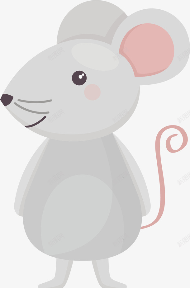 灰色老鼠卡通矢量图ai免抠素材_新图网 https://ixintu.com 动物 可爱 灰色 矢量图 简笔鼠 老鼠 老鼠卡通图 老鼠生日