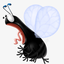 装饰竹炭包卡通版惊讶的小虫子高清图片