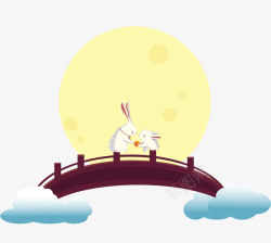 中秋节日PPT中秋节节日展板玉兔月亮高清图片