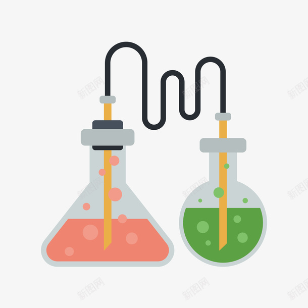 彩色化学反应实验瓶子元素矢量图ai免抠素材_新图网 https://ixintu.com 化学 化学器械 反应 圆弧 实验 弯曲 彩色 扁平化 气泡 矢量图