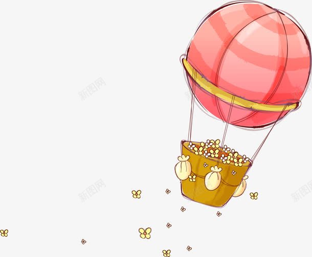 红色春天飞翔氢气球png免抠素材_新图网 https://ixintu.com 春天 气球 红色 飞翔