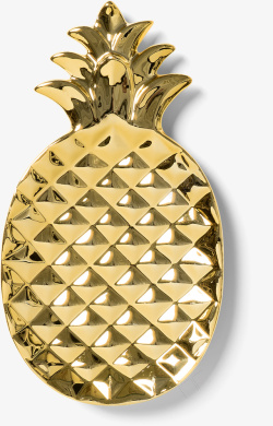 金色菠萝装饰案素材