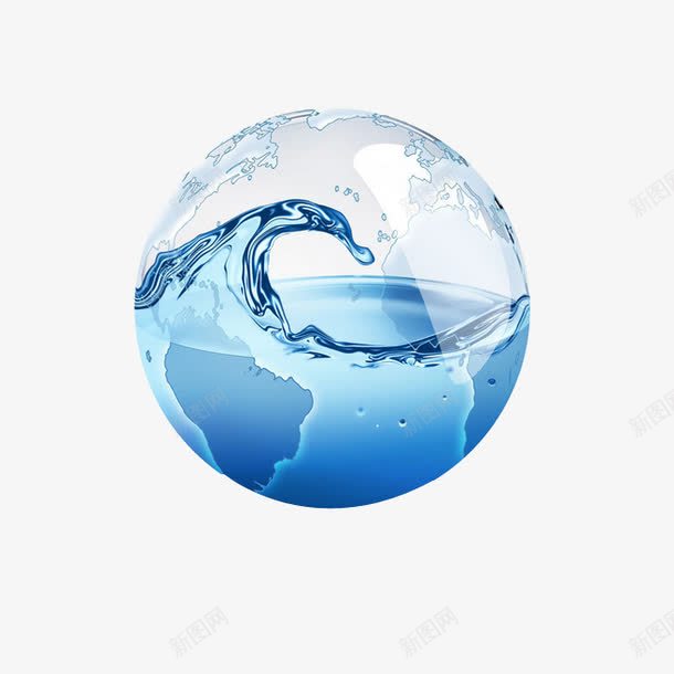 水球png免抠素材_新图网 https://ixintu.com 水 环保 球 省水 节约用水 蓝色