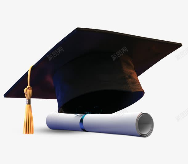 学士帽和学位证书png免抠素材_新图网 https://ixintu.com 学位 学位证书 学士学位 学士帽 毕业了 毕业答辩