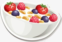 一碗草莓夏季水果美味水果捞高清图片