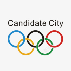 彩色字体字母标志彩色奥运五环logo标志图标高清图片
