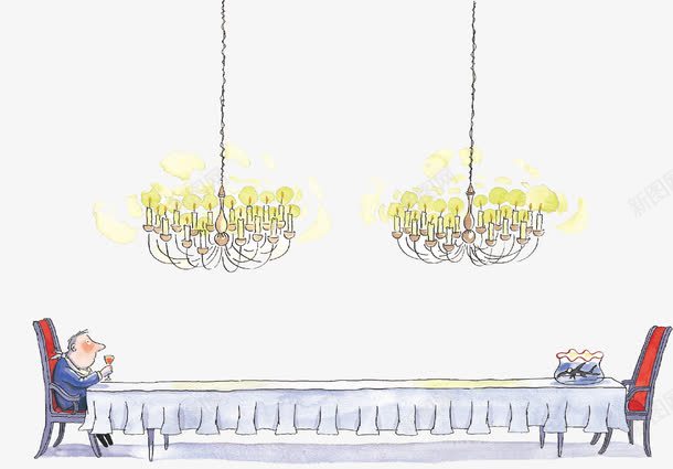 长餐桌灯具png免抠素材_新图网 https://ixintu.com 一个人 卡通手绘 灯具 长餐桌 餐桌 餐桌礼仪