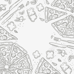 披萨背景矢量图素材
