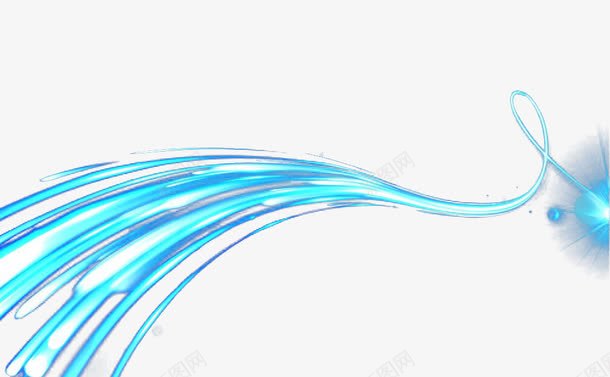 蓝色速度曲线png免抠素材_新图网 https://ixintu.com 光效 光点 光线 光速 发光 曲线 蓝色 速度 速度光