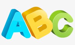 ABC英文字母立体素材