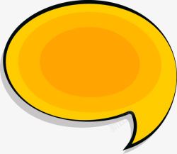 唯美黄色对话框卡通黄色对话框高清图片