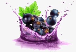紫色爆炸水果与果汁高清图片
