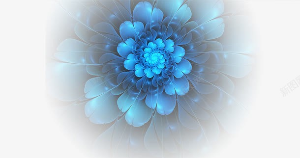 浅蓝色花朵背景png免抠素材_新图网 https://ixintu.com 浅蓝色 神秘 绽放 花朵背景