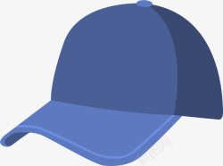 蓝色鸭舌帽纯蓝色旅游帽高清图片