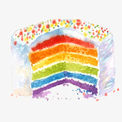 彩虹食物彩色的彩虹蛋糕矢量图高清图片