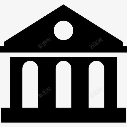 银行大楼的轮廓图标png_新图网 https://ixintu.com 剪影 历史 历史文化图标 建筑 柱 符号前 金融图标 额