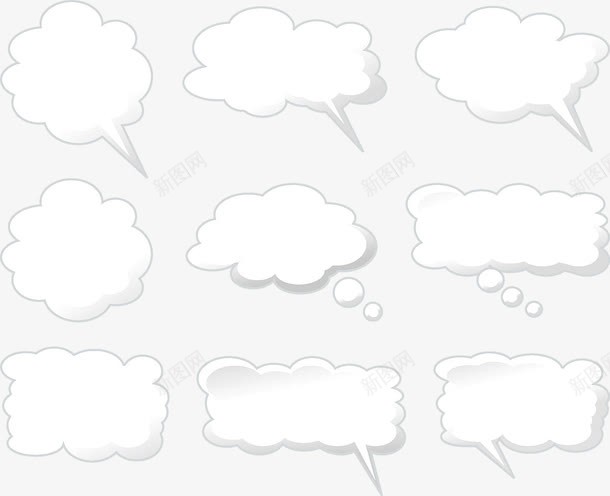 云朵气泡对话框png免抠素材_新图网 https://ixintu.com 云朵 云朵便签 会话 对话框 气泡 聊天