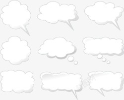 便签对话框云朵气泡对话框高清图片