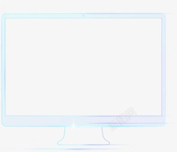 电脑线电脑显示屏蓝色边框高清图片