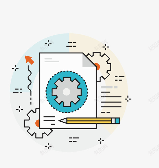 网页修改矢量图ai免抠素材_新图网 https://ixintu.com 箭头 铅笔 高清 矢量图