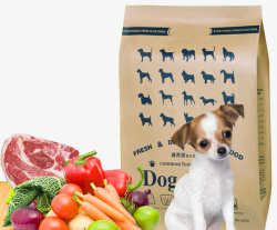 产品内植物小狗狗粮宠物包装高清图片