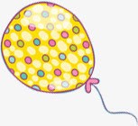 多彩斑点气球装饰素材