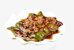 肉沫烧草菇美食美味家常菜肉沫青椒高清图片