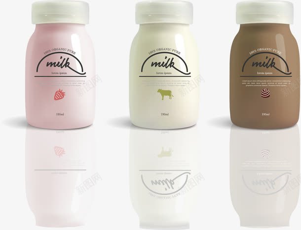 瓶装牛奶矢量图ai免抠素材_新图网 https://ixintu.com MILK e 产品推广 宣传海报 淡雅 瓶装牛奶 矢量素材 简约 纯天然 矢量图