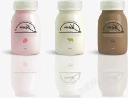 产品宣传海报瓶装牛奶矢量图高清图片