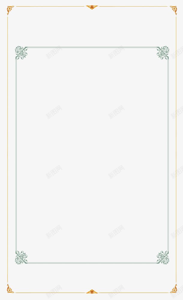 欧式线框png免抠素材_新图网 https://ixintu.com 四角线框 欧式 淘宝详情页 线框 边框