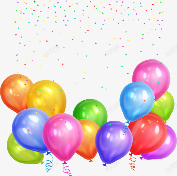 儿童节大串美丽气球png免抠素材_新图网 https://ixintu.com 一堆气球 儿童节 大串气球 白色光晕 童趣 美丽气球