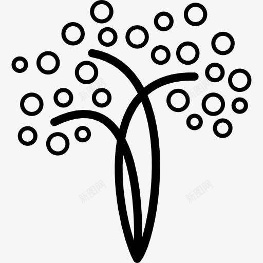 工艺树的线条和圆圈图标png_新图网 https://ixintu.com 制作 圈 工艺 工艺品 形状 树 线条