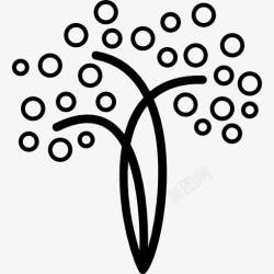 圆圈树工艺树的线条和圆圈图标高清图片