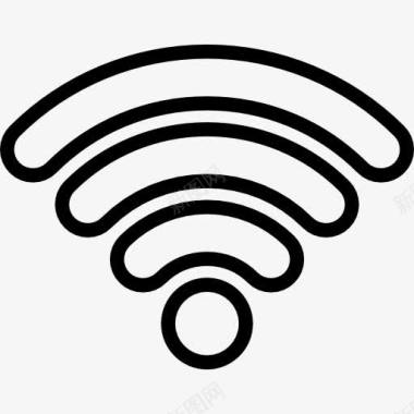 WiFi信号轮廓图标图标