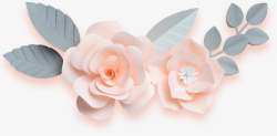 立体雕花装饰粉色花卉高清图片