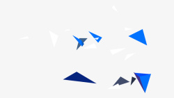 蓝白色的飞溅的三角碎片图素材
