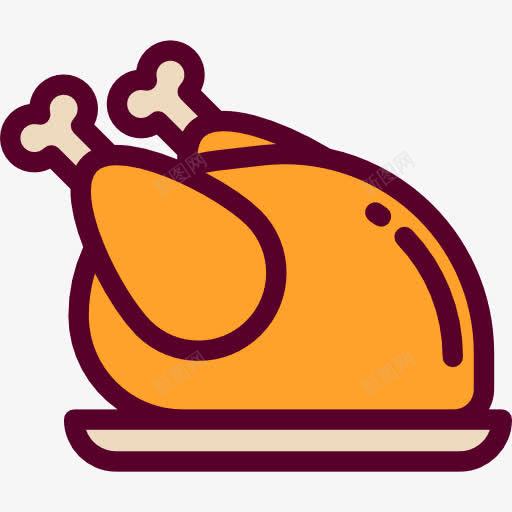 土耳其图标png_新图网 https://ixintu.com 火鸡 火鸡的腿 烤鸡 食品 食物和餐厅 鸡肉 鸡腿