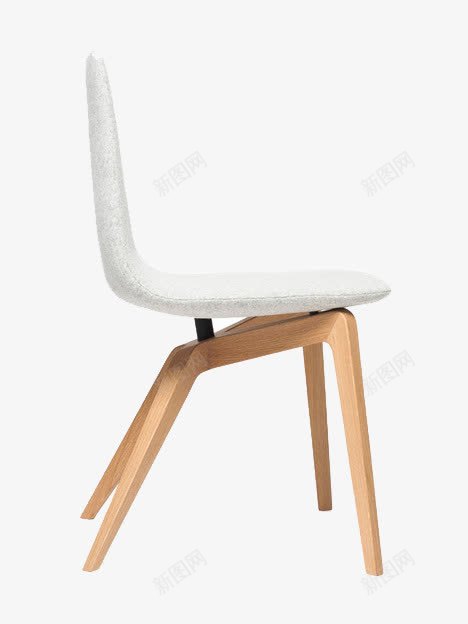 白色简约装饰休息椅png免抠素材_新图网 https://ixintu.com 侧面 小清新 椅子 白色 简约