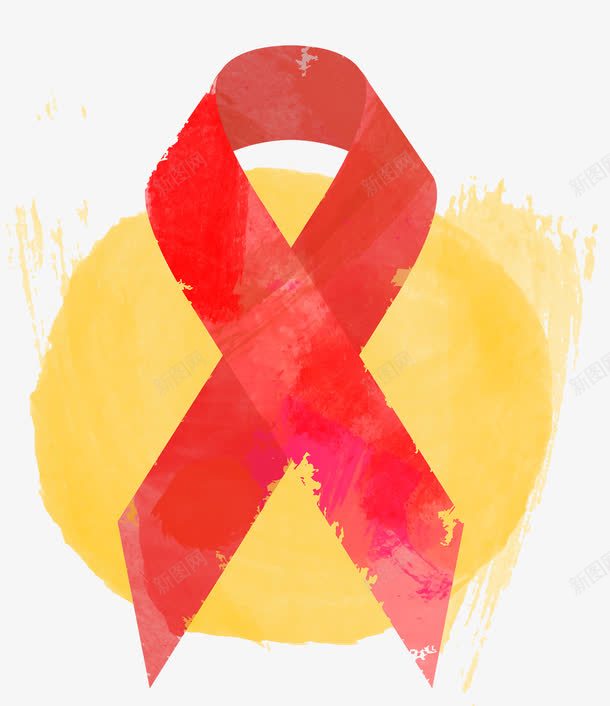 可爱彩色手绘艾滋病png免抠素材_新图网 https://ixintu.com 世界艾滋病日 可爱 彩色 手绘 水彩 简约