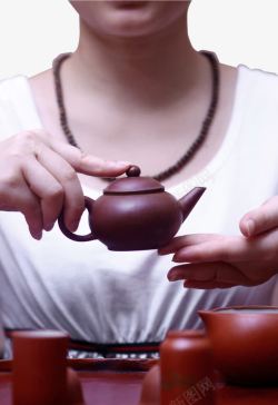 茶壶茶艺师素材