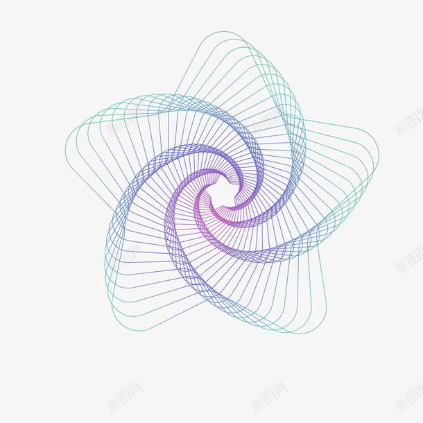 可更改渐变线条psd免抠素材_新图网 https://ixintu.com 五角星 变色 渐变 线条