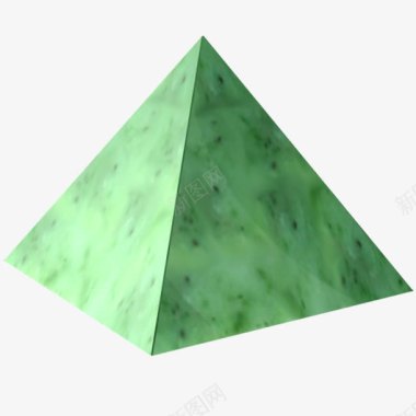 绿色固体三棱锥图标图标