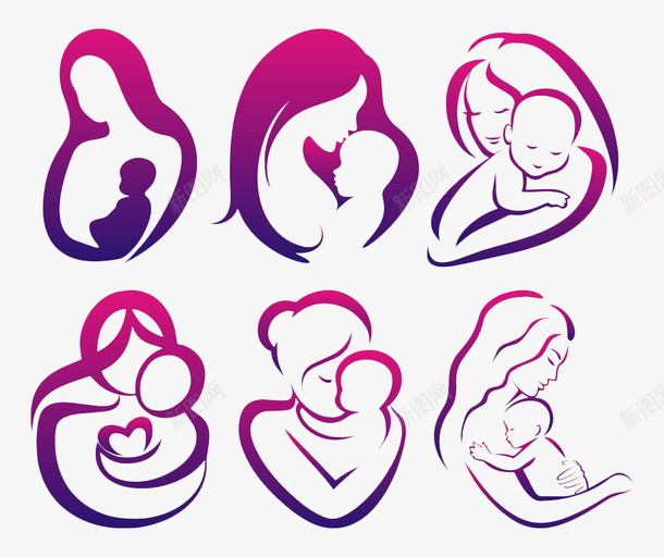母婴图标png_新图网 https://ixintu.com 图标 母婴 装饰图案